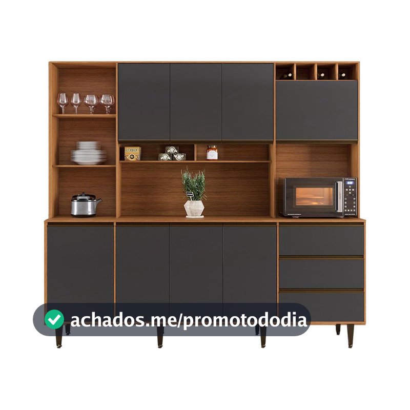 Armário De Cozinha Completa 8 Portas 3 Gavetas Itália