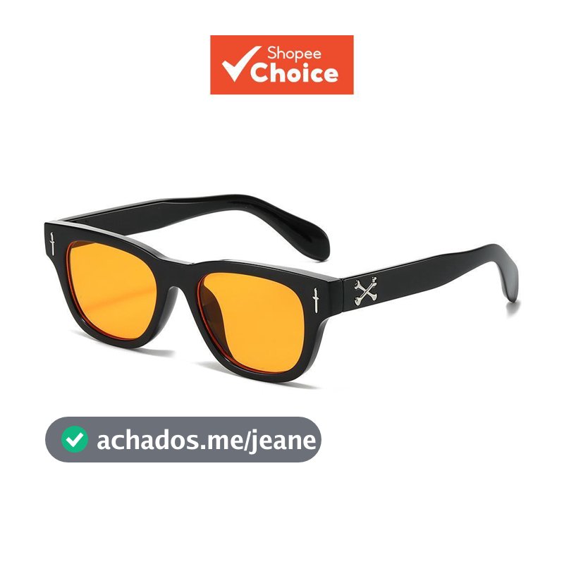 Óculos de Sol Quadrados com Decoração de Espada X, Unissex, Masculino e Feminino, Moda Europeia, Proteção UV400