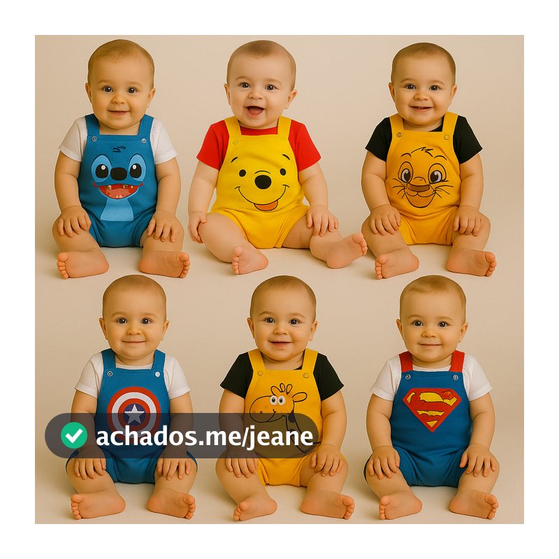 Jardineira bebê/  Mesversário/ Body/ Conjunto bebê