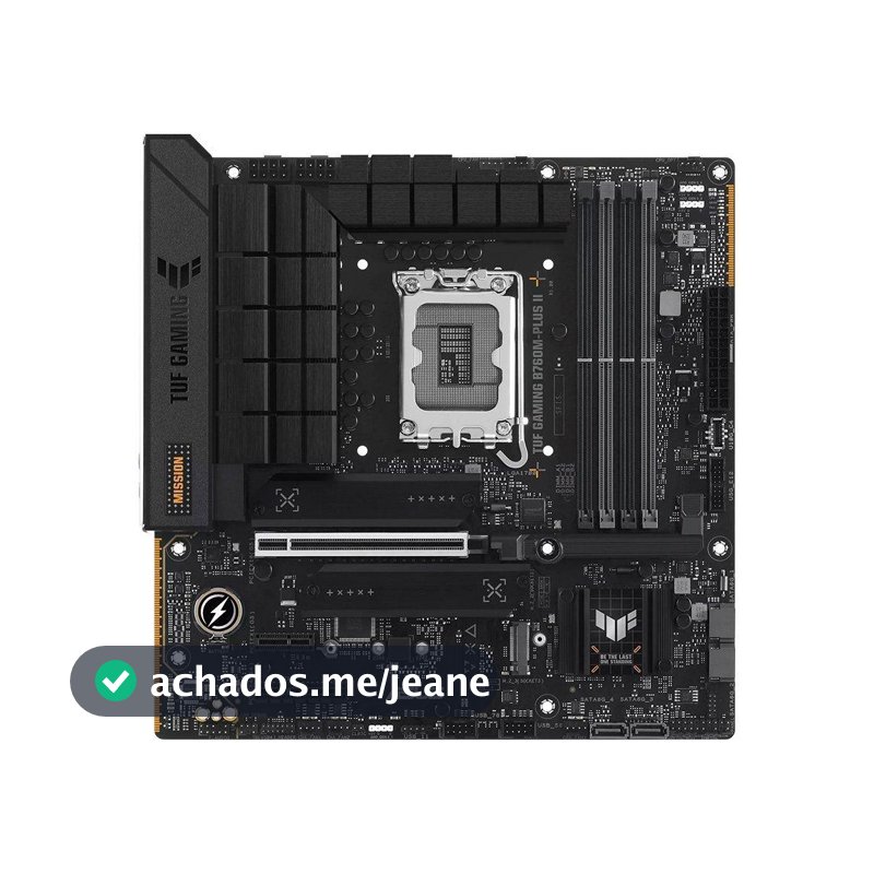 Placa Mãe ASUS TUF GAMING B760M-PLUS II, Intel LGA 1700, mATX, DDR5, Preto - 90MB1HD0-M0EAY0