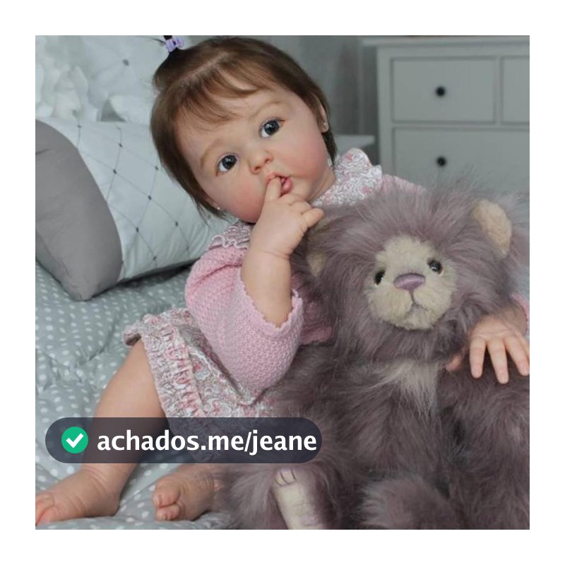 Bebê Reborn 55cm Menina Boneca Realista Olhos Castanhos Presente de Aniversário
