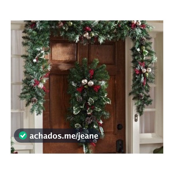Festão Natal Aramado Verde Qualidade 150 Galhos-2m Decoração Natalina Top