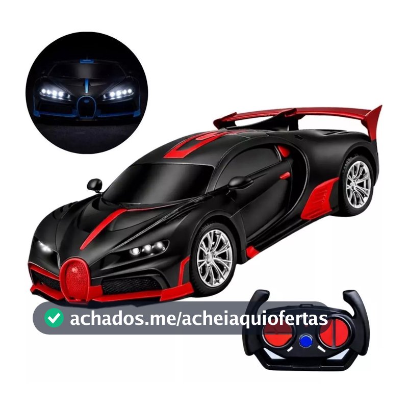 Carrinho de Controle Remoto Esportivo Com Luz Super Rápido Veloz Brinquedo Menino