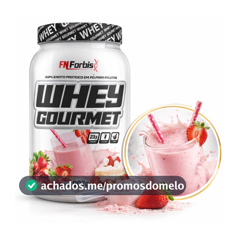Whey Protein Gourmet 907g ZERO ADIÇÃO DE AÇÚCARES Pote FN Forbis Escolha seu sabor