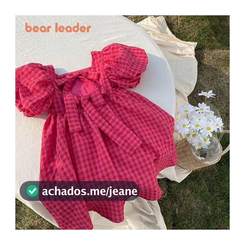 Líder De Urso Vestidos De Verão Laço Vermelho Elegante Lolita Para Criança Vestido Midi Crianças Festa De Menina Princesa Sundress