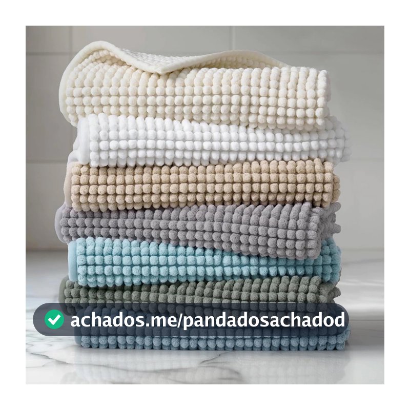 Kit até 6 Tapete de Banheiro 40x60 Antiderrapante Microfibra Cores