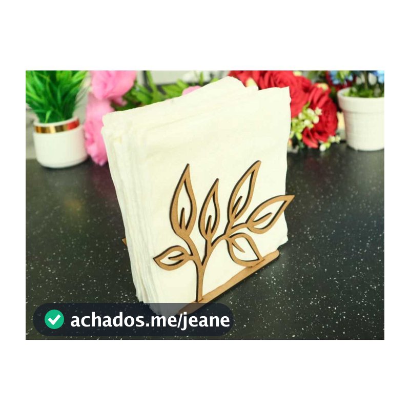 Kit 10 Lindos Porta Guardanapo Floral Decoração Festa Casamento em Madeira MDF