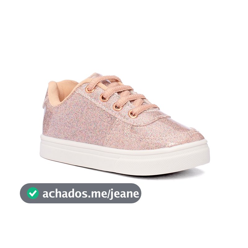 Tenis Infantil Feminino Casual Menina Funfy Glitter 3225A Confortável