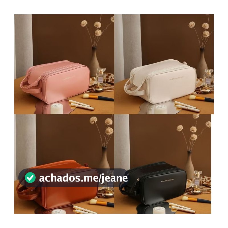 Presentes do Dia das Mães De Maquiagem De Grande Capacidade Para Mulheres Portátil De Viagem Multifuncional De Couro À P