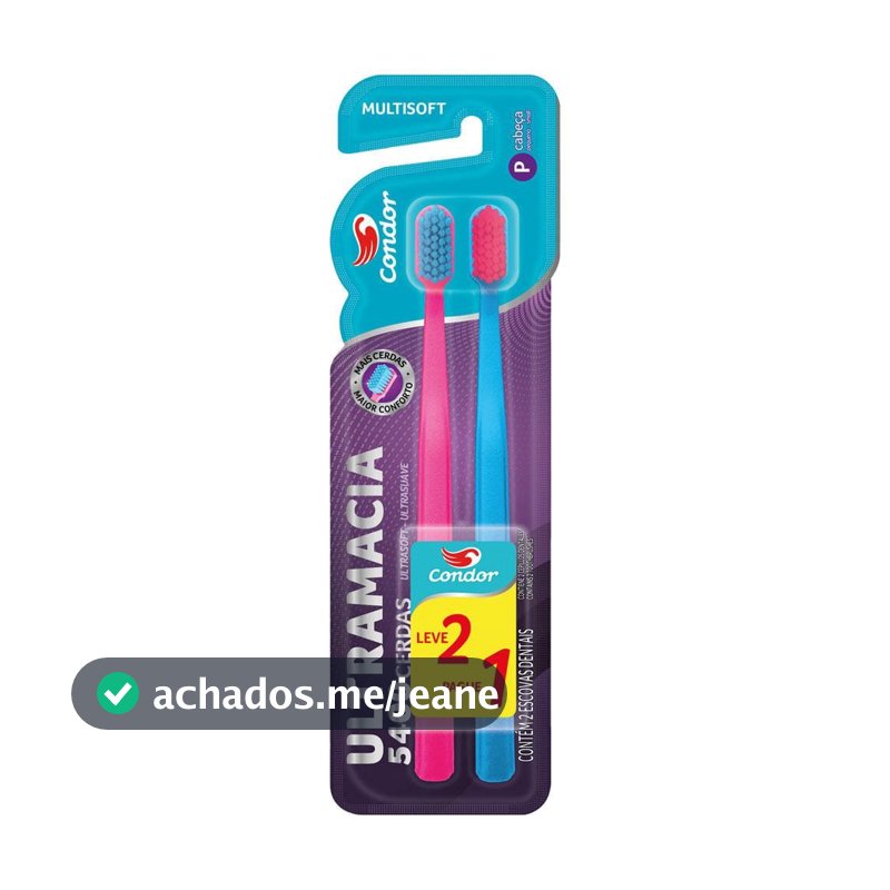 Escova Dental Condor Leve 2 Pague 1 Multisoft Ultra macia