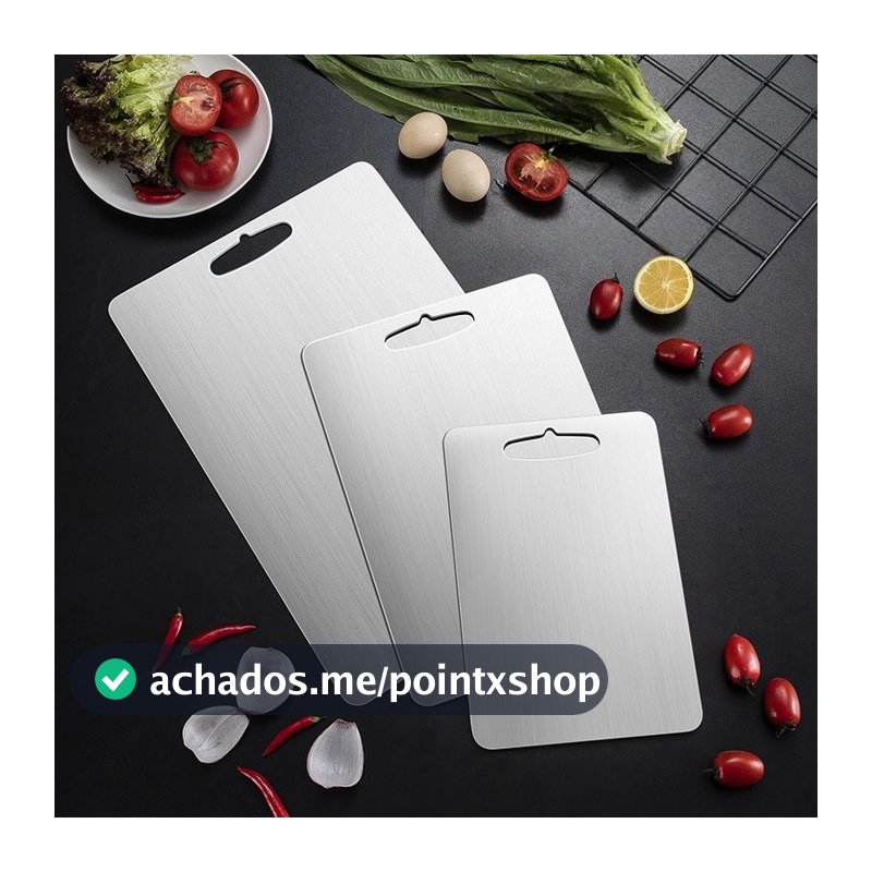 Tábua De Corte 304 Aço Inoxidável Antibacteriana À Prova De Mofo 46 Cm Tábua De Cozinha