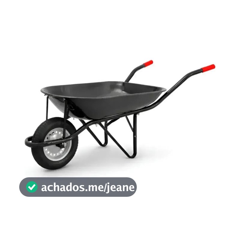 Carrinho De Mão Jardinagem Construção Caçamba 65l Pneu Câmara
