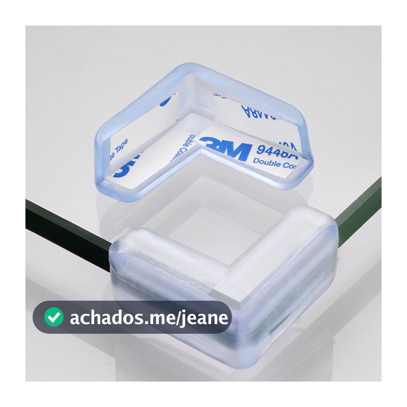 Protetor Quina de Mesa 4 unidades em Silicone com Adesivo
