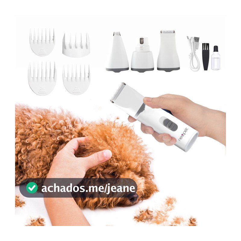 4 em 1 Conjunto de aparador de corte de cabelo para cães e gatos aparador de pêlos para patas de animais
