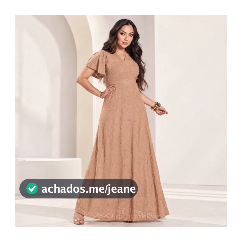 Vestido Longo Elegante Dia das Mães Moda Evangélica Confortável Presente Para Mãe