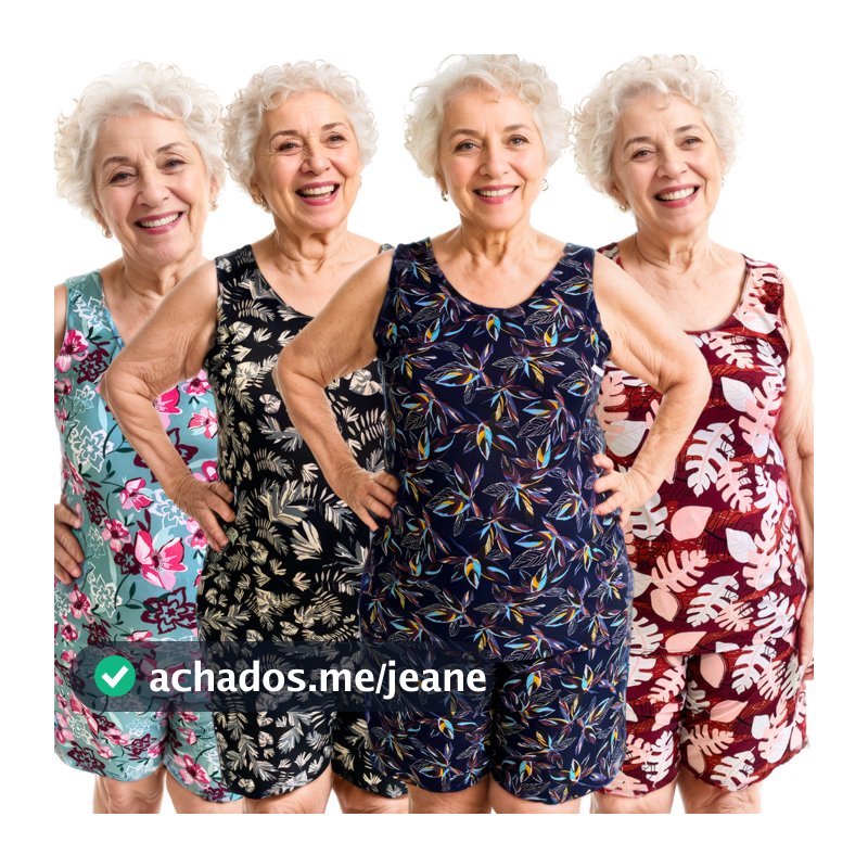Kit Conjunto Plus Size Feminino Bermuda e Blusa Regata Liganete Sem Manga Confortável Senhora