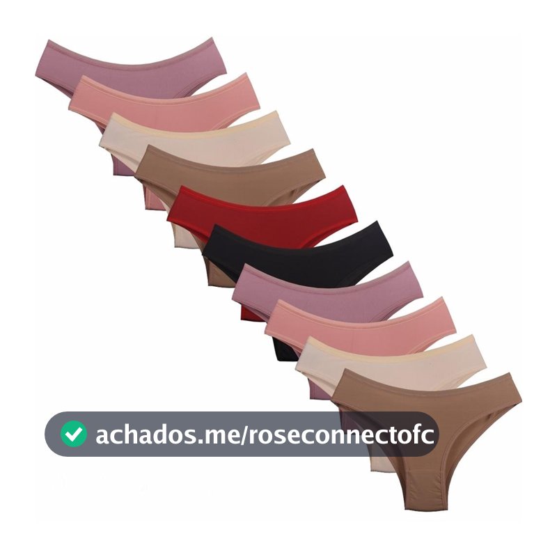 Kit 5 Calcinhas 100% Algodão Confortável Básica Cores Variadas