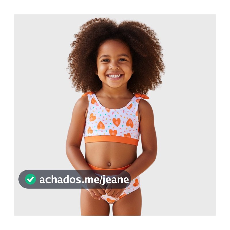 Biquíni Infantil Bebê Menina com Laço Proteção Solar UV 50+ Roupinha Praia Conforto
