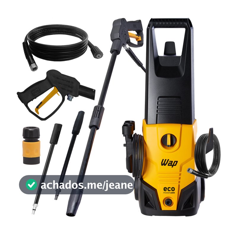 Lavadora de Alta Pressão Eco Power 2200 1500W Com Rodas Wap Lava Carro Moto Calçada