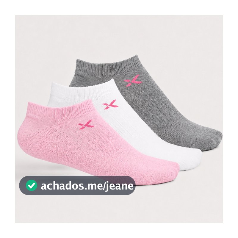 KIT até 12 Pares Meia Feminina Soquete Sapatilha Algodão Cano Baixo Original