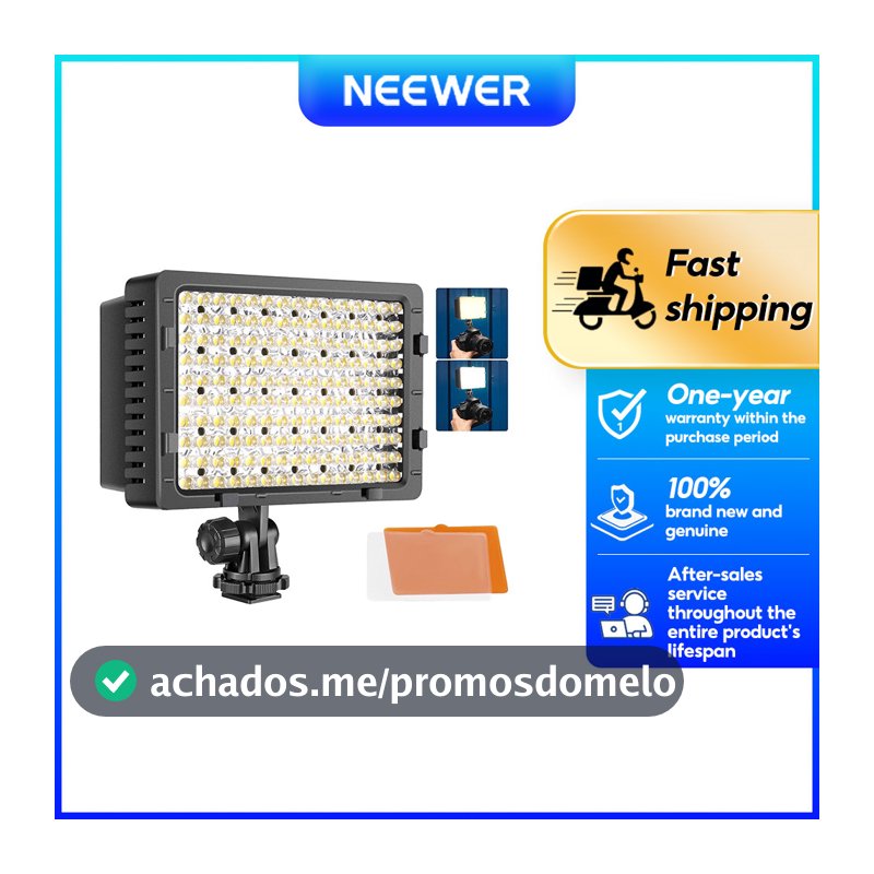 Neewer 160 LED CN-160 Luz De Vídeo Regulável Para Câmera Digital De Ultra Alta Potência