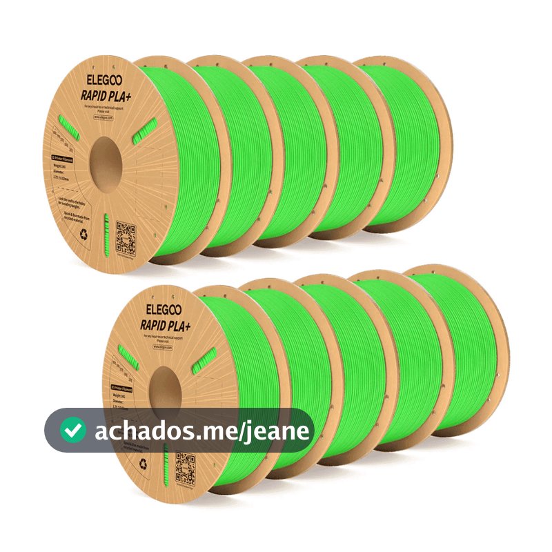 Caixa com 10 Filamentos Elegoo Rapid PLA + 1.75mm 1Kg