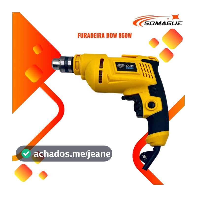 Furadeira 850W Mandril Chave 10 mm
