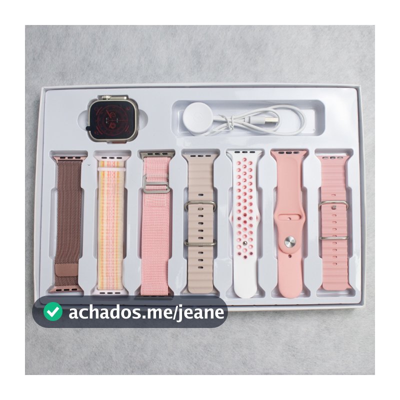 2025 Smartwatch Relógio inteligente Ultra 7 in 1 7 Pulseira Homem Mulher 49mm Bluetooth sem fio Relógio parafuso real