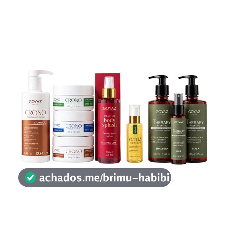 Combo Goyaz com 8 Produtos Capilares + Body Splash | Tratamento Capilar Completo Profissional