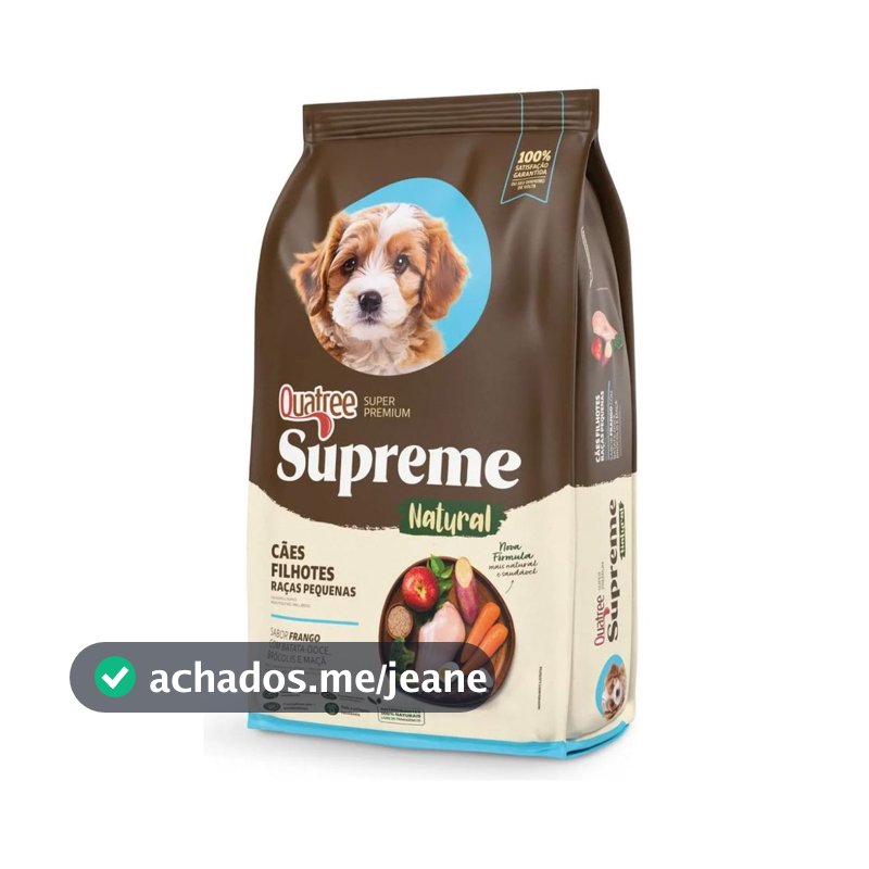 Quatree Supreme Natural Cão Filhote Raças Pequenas 10.1kg