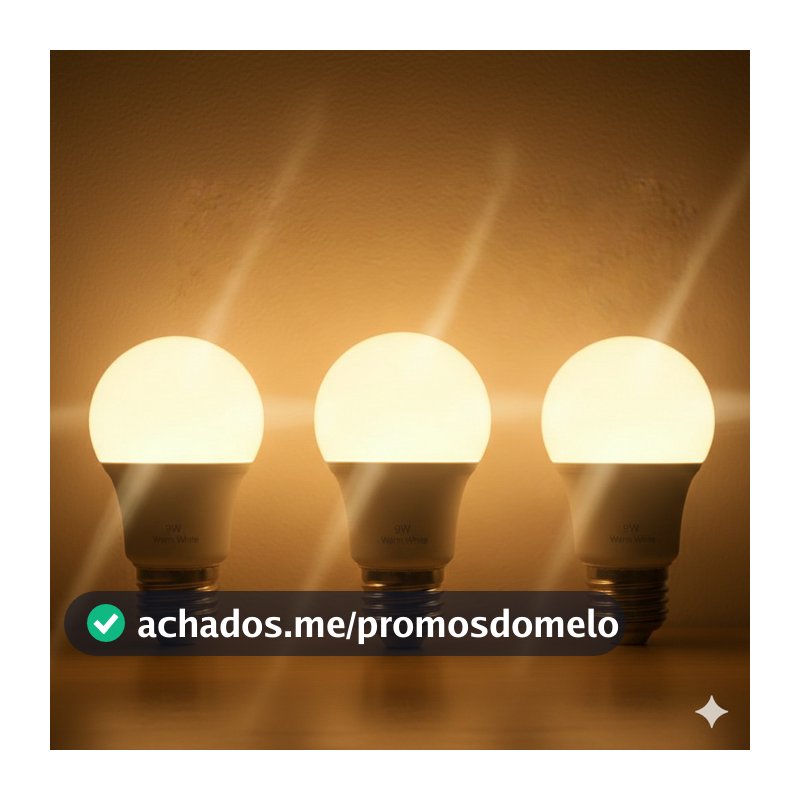 Kit 3 lâmpada de led amarela / iluminação/ lâmpada amarela / 9W ou 7W 3000k Bivolt / lâmpadas de led