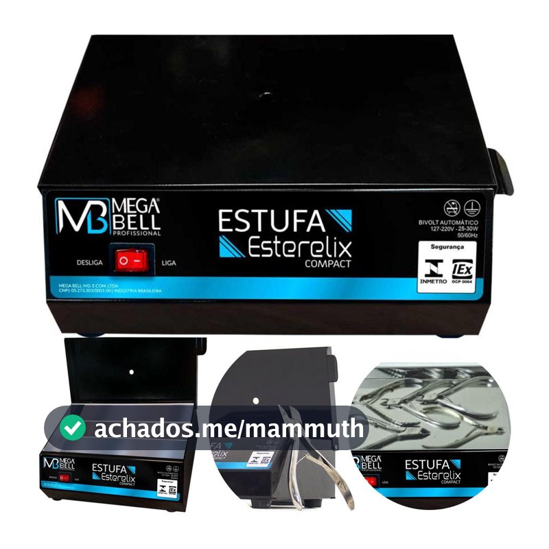 Estufa Manicure Forninho Esterilizador Alicate Mega Bell