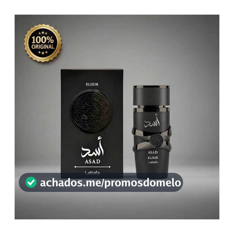 Asad Elixir EDP 100ml Perfume Masculino Original Árabe Importado Alta Fixação