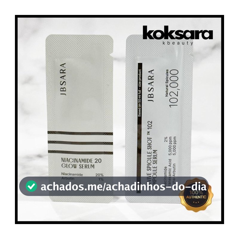 JBSARA Revive Spicule Shot 102 Ampoule Serum 1g + Niacinamide 20 glow Serum 1g