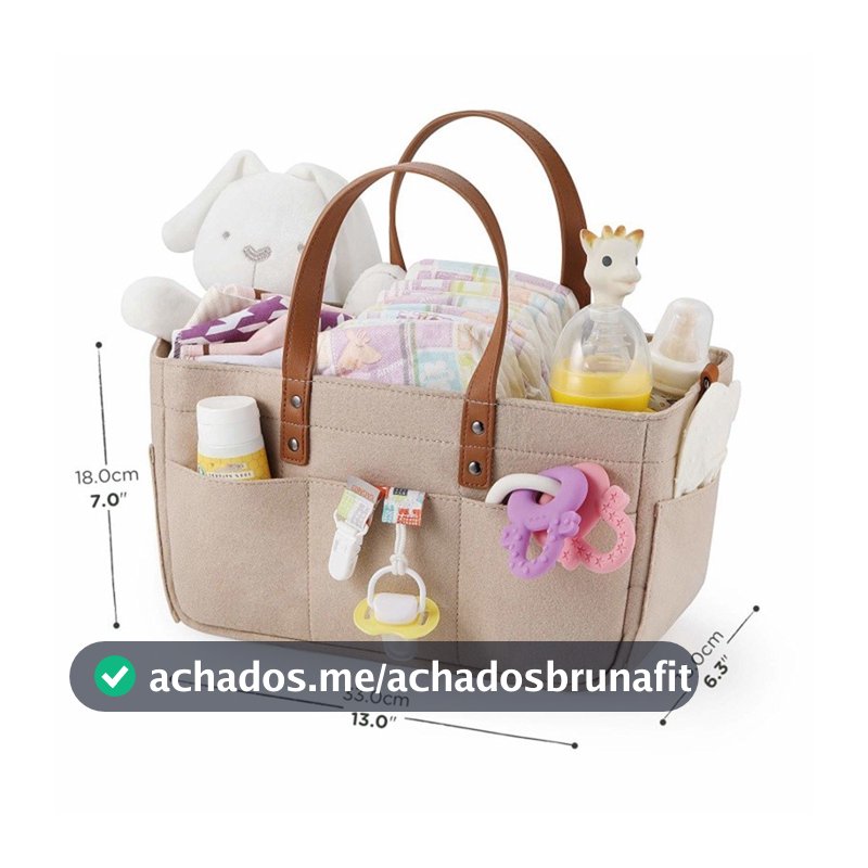 Cesta Organizadora De Feltro Para Bebês , Bolsa De Fraldas Com Alça , Tapete Troca De Crianças