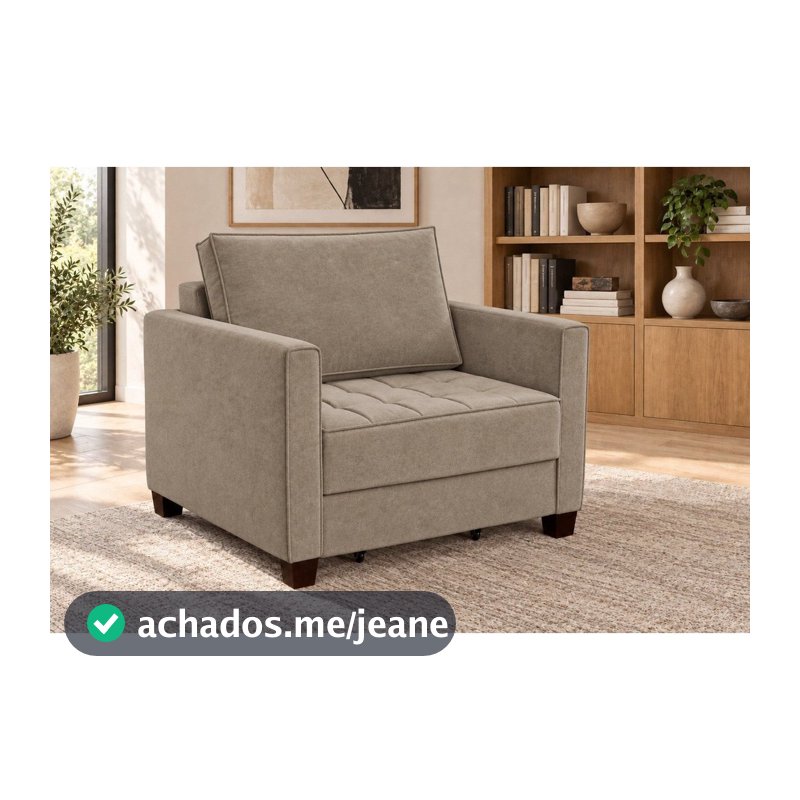 Sofá Cama Solteiro 100 cm Veludo Fusion Yescasa