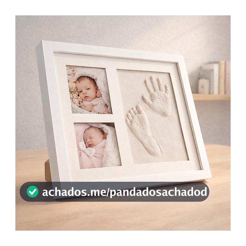 Quadro Decorativo para Bebê com Massinha e Porta-Retrato