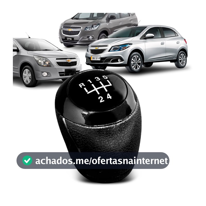 Bola Manopla Cambio Marcha Onix Cobalt Sonic Spin Prisma Cruze 2013/2020 Preto