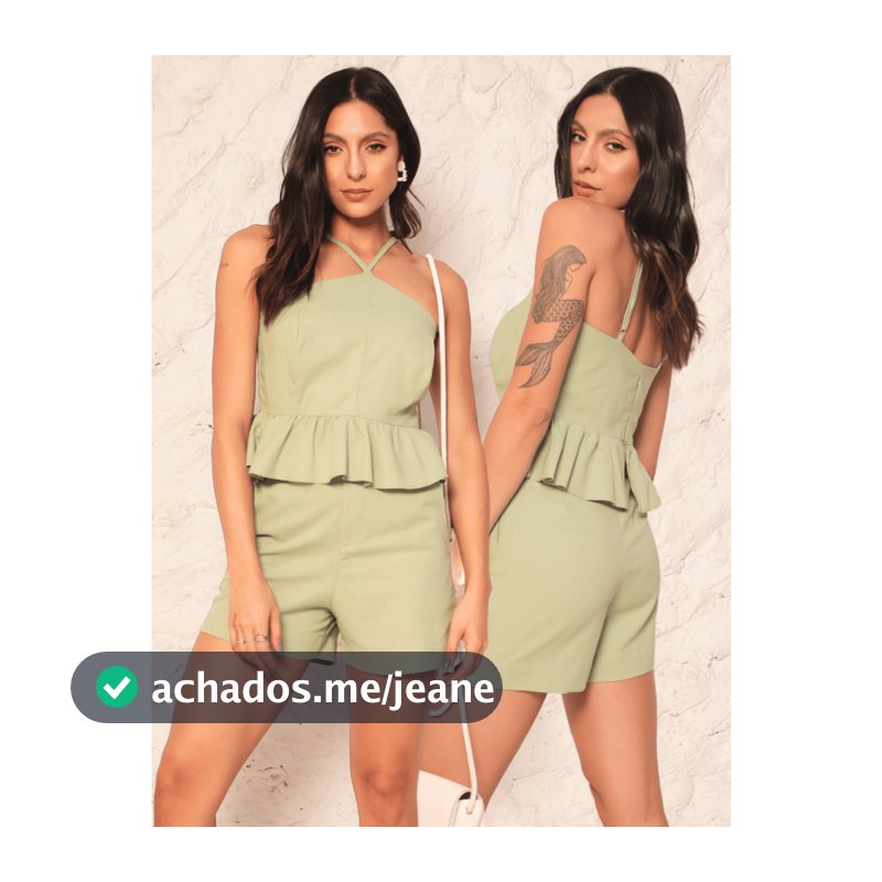 Conjunto Linho Feminino Elegante Blusa Cropped e Short com Bolso Premium
