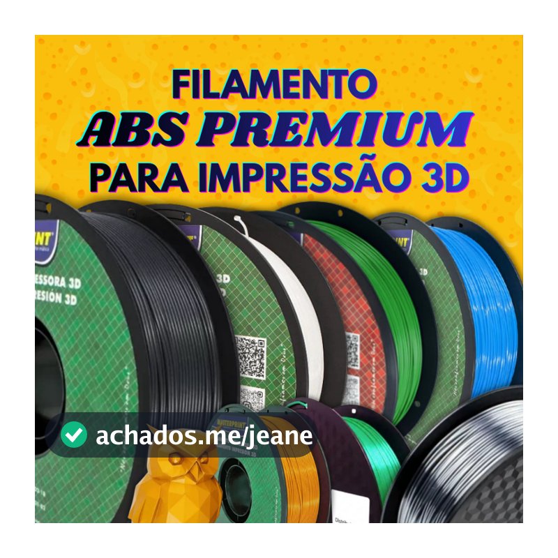 Filamento ABS Premium Masterprint 1Kg 1.75mm Impressora 3D Várias Cores Envio Rápido