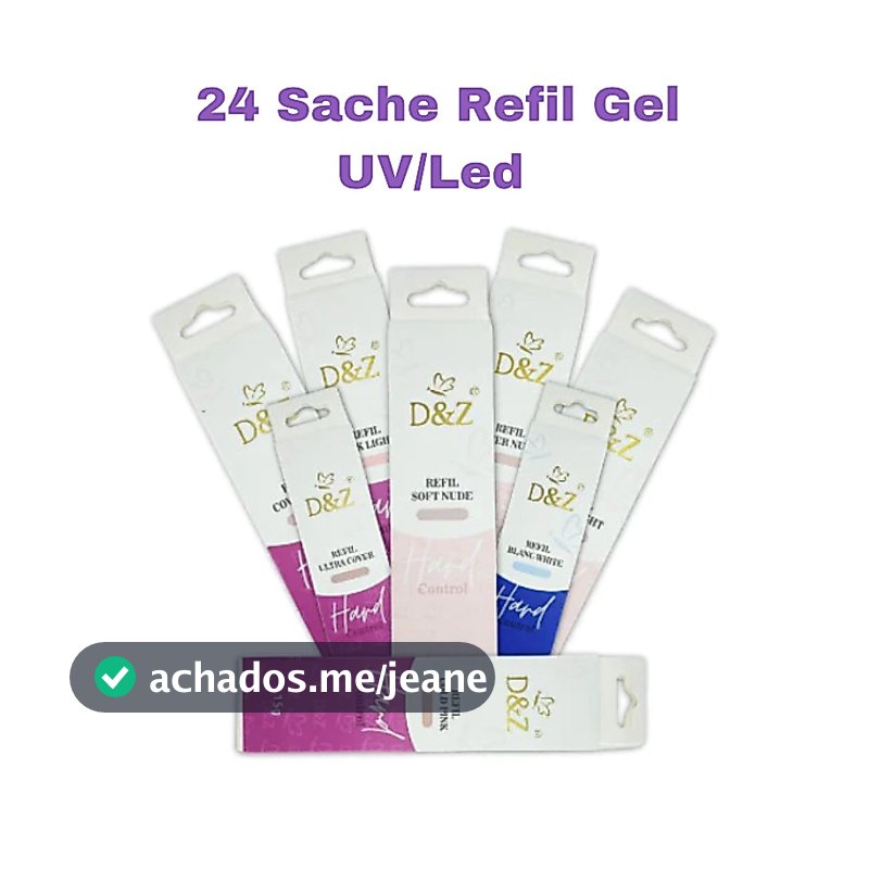 24 Sache Refil Gel UV/Led D&Z Gel Control - 15ml REVENDA