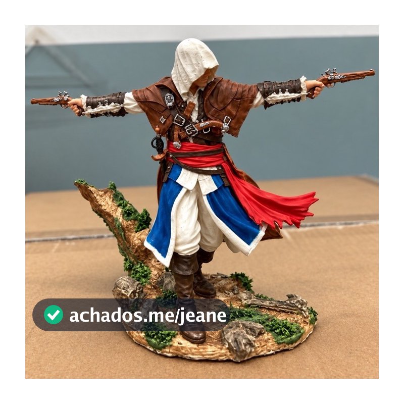 Boneco Edward Kenway Assassin's Creed Black Flag Diorama 3D Pintado A Mão