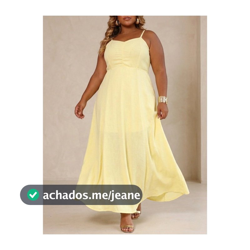 Vestido Longo Soltinho Plus Size em Crepe Dunas (Veste 48 a 54)