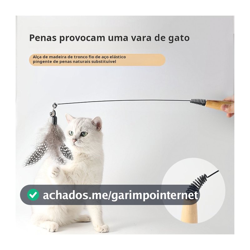 Varinha de Gat/Varinha com Penas/Pau de Brincar para Gatos/Brinquedo Teaser para Gatos/brinquedos para gatos