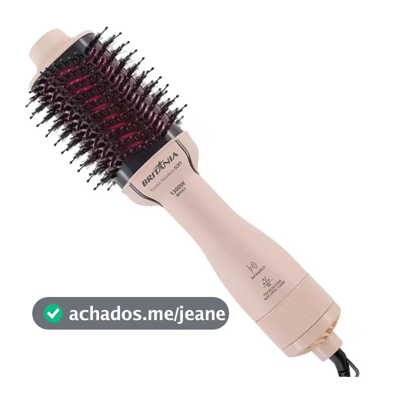 Escova Secadora  Britânia BEC07R Soft 4 em 1 1300W - Bivolt