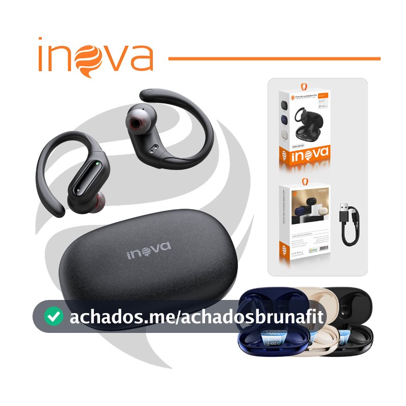 Inova fone de ouvido bluetooth sem fio V6.0 HiFi 50h Potente Grave IPX5 com Microphone original 100%