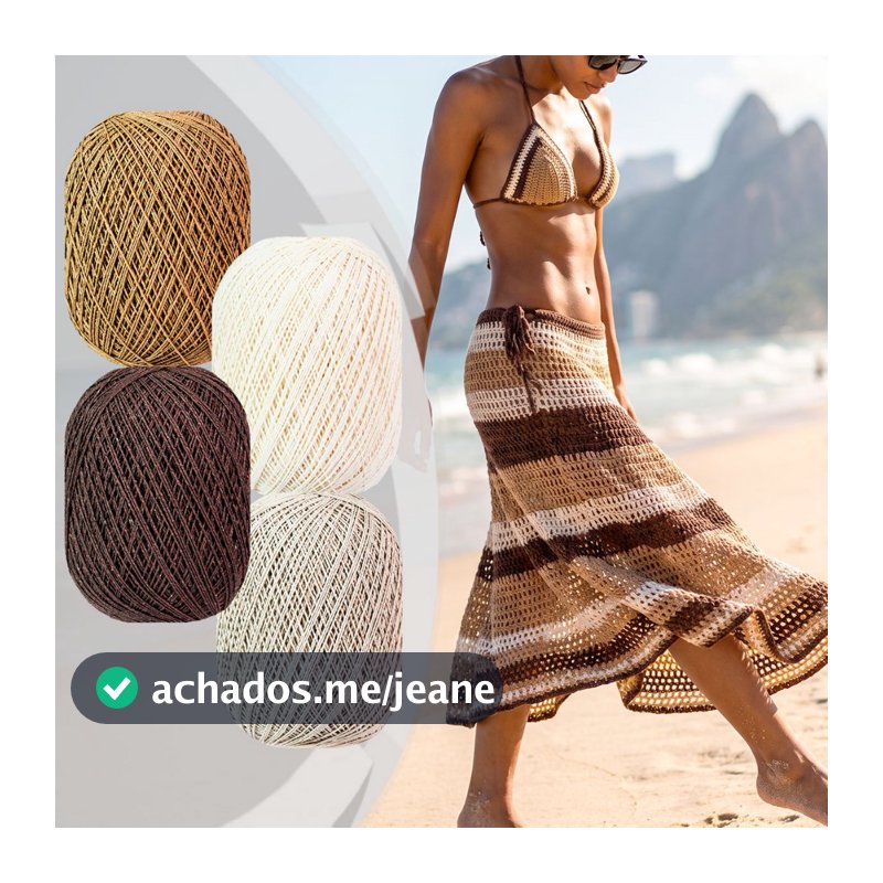Kit 4 Barbantes Malu Fio 8/4 Paleta Marrom Tex 295 500m Tons Terrosos Para Artesanato Crochê Tricô