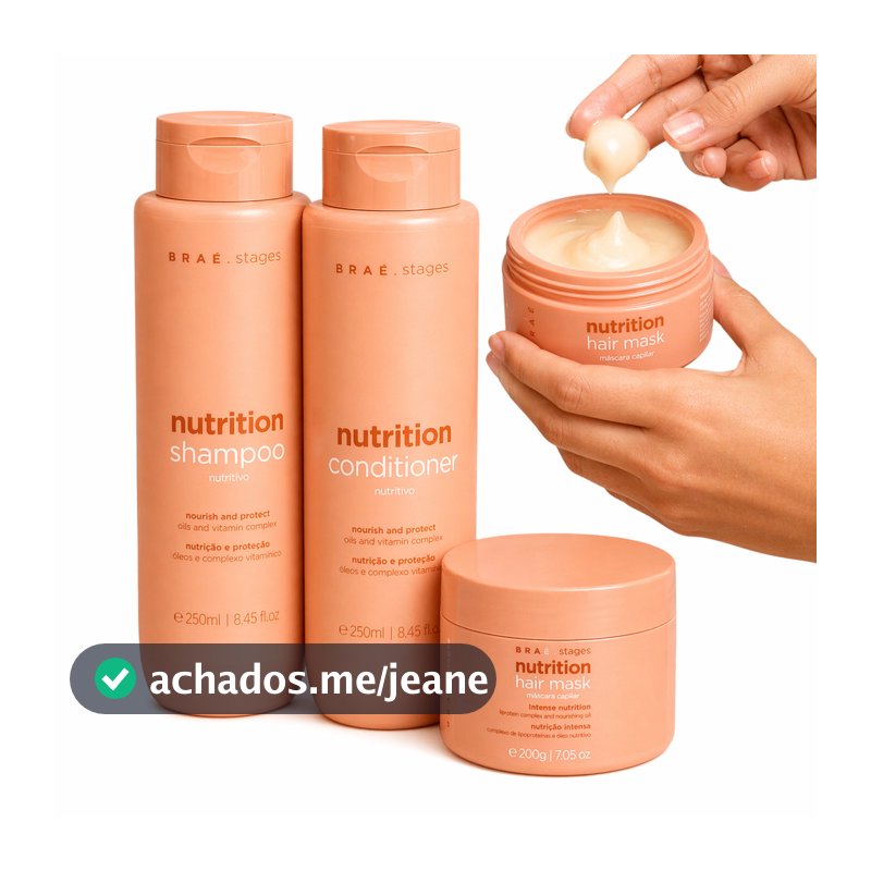 Braé kit stages nutrição shampoo condicionador máscara