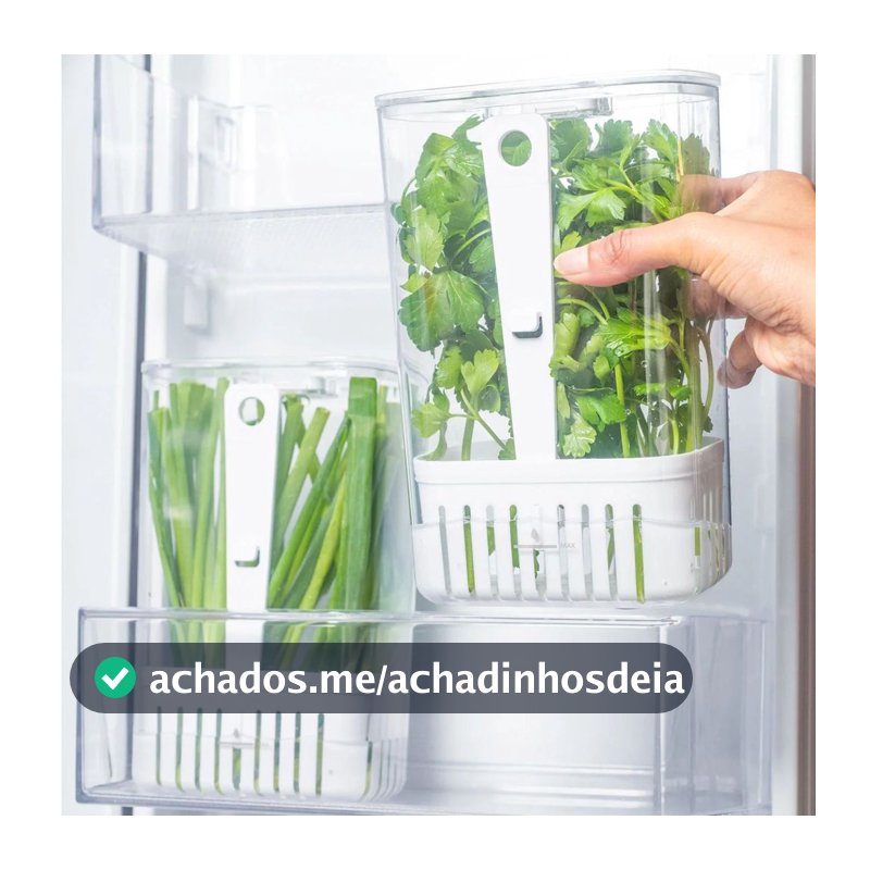 Organizador de Geladeira para Temperos 2,3L Linha Clear Fresh