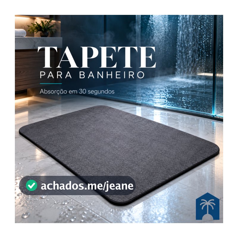 Tapete de Banheiro em Pedra Diatomita 60cm x 39cm Multifuncional Rapida Absorção Antiderrapante